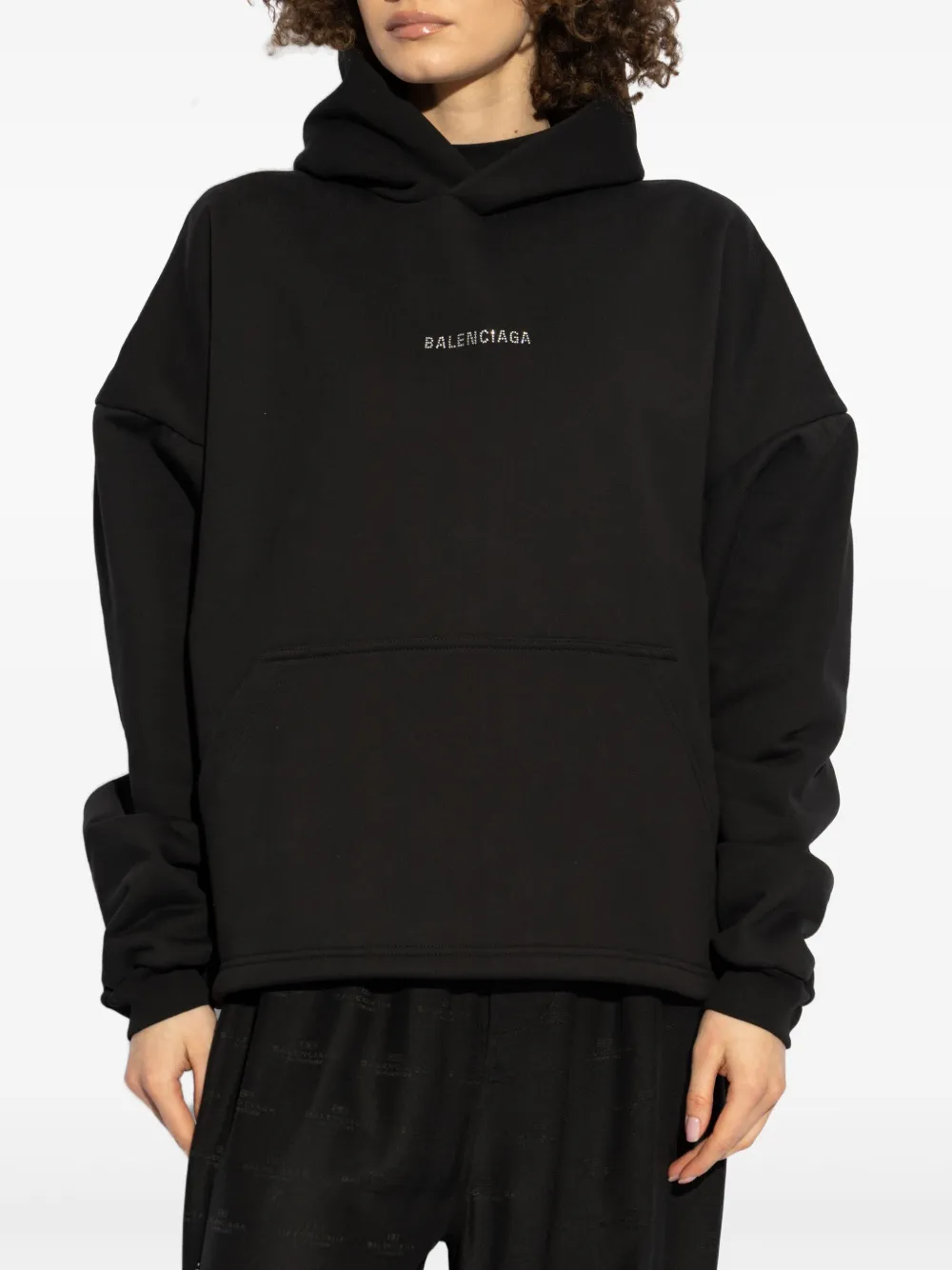 Balenciaga Hoodie met studs Zwart