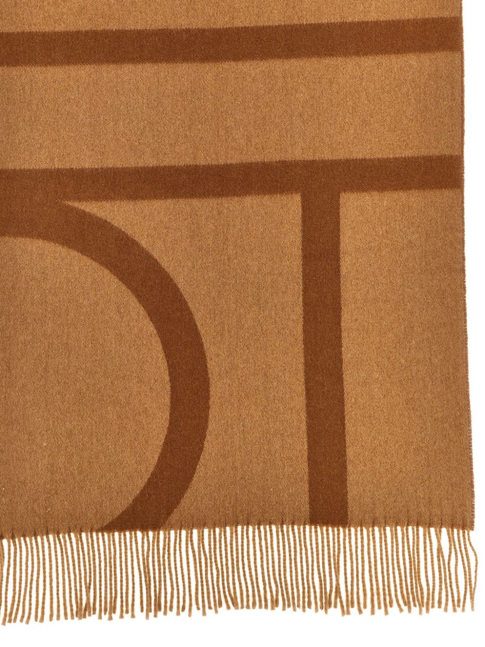 TOTEME monogram-print scarf - Beige