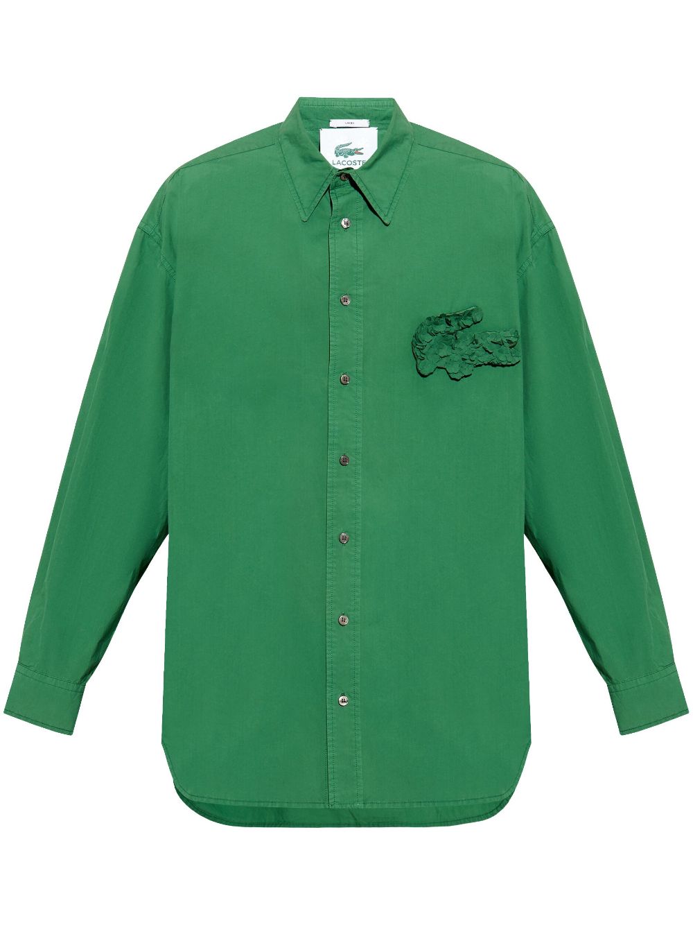 Lacoste logo-appliqué shirt Groen