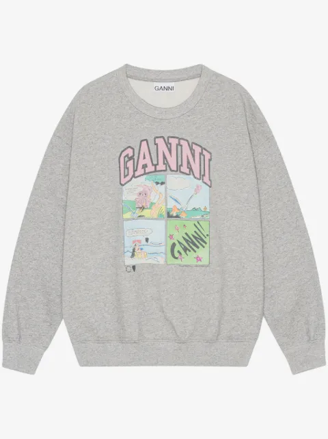GANNI Isoli graphic-print sweatshirt