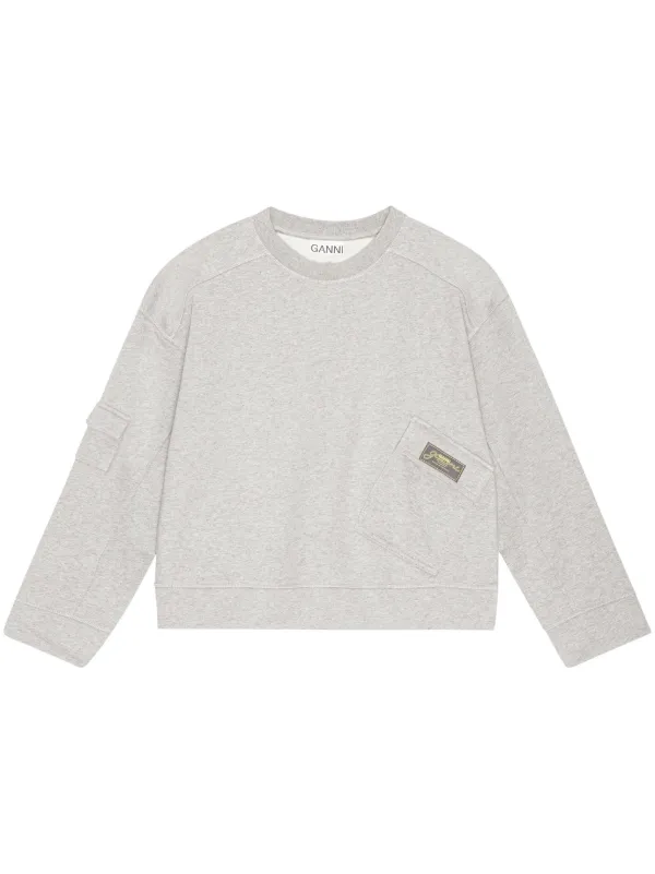 GANNI ロゴ スウェットシャツ | グレー | FARFETCH JP