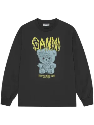 GANNI ブラウン ロゴトレーナー GANNI ブラウン ロゴトレーナー ブラウン（茶色）系 Ganni