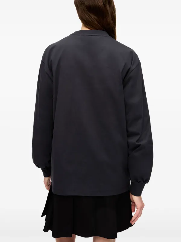 GANNI Printed Sweatshirt Black FARFETCH AU