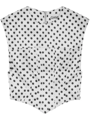 Dolce & Gabbana polka-dot Corset Top | White | FARFETCH
