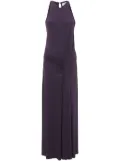 Victoria Beckham draped sleeveless maxi dress - Purple