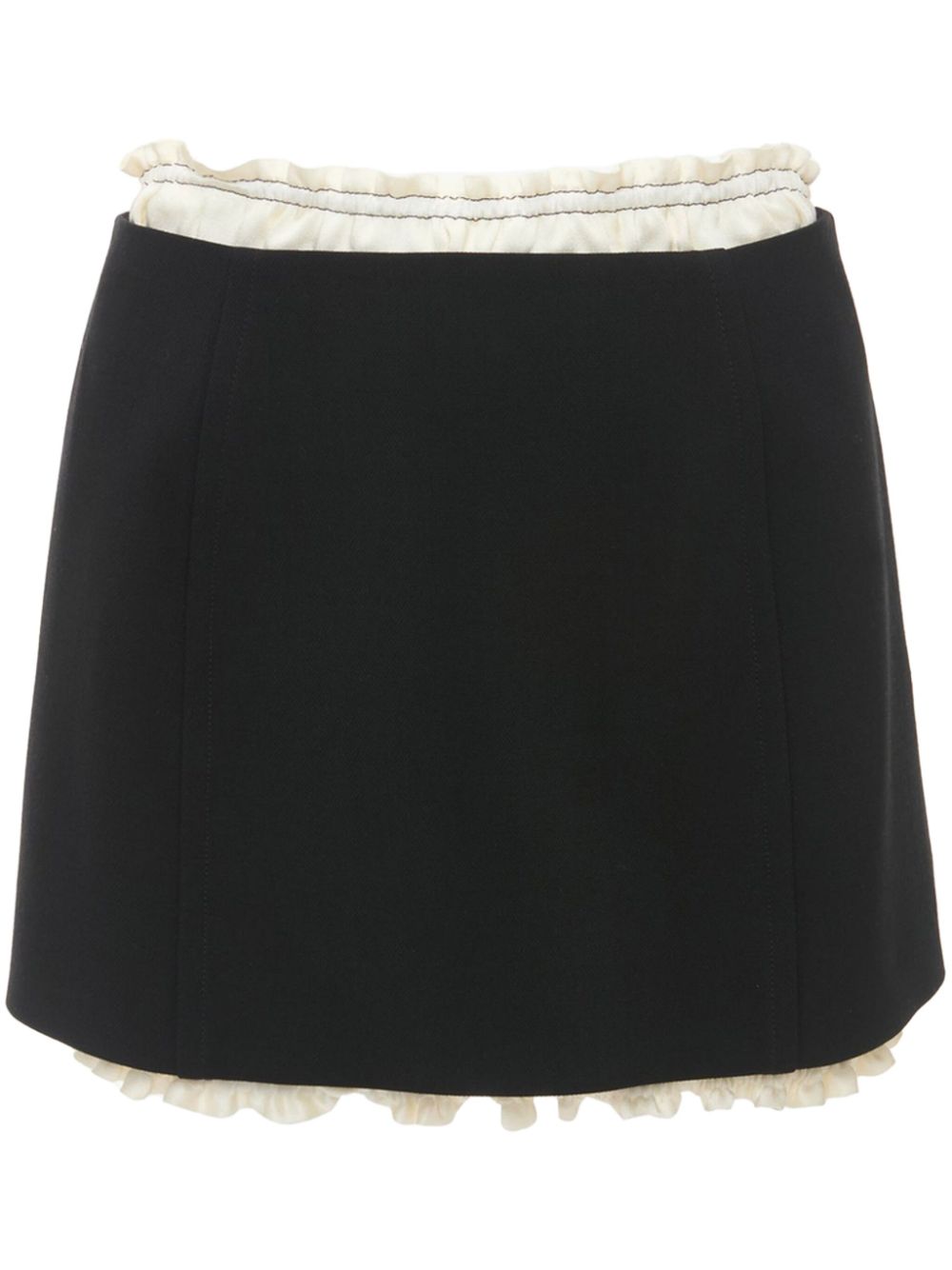 Victoria Beckham ruched-detail mini skirt - Black