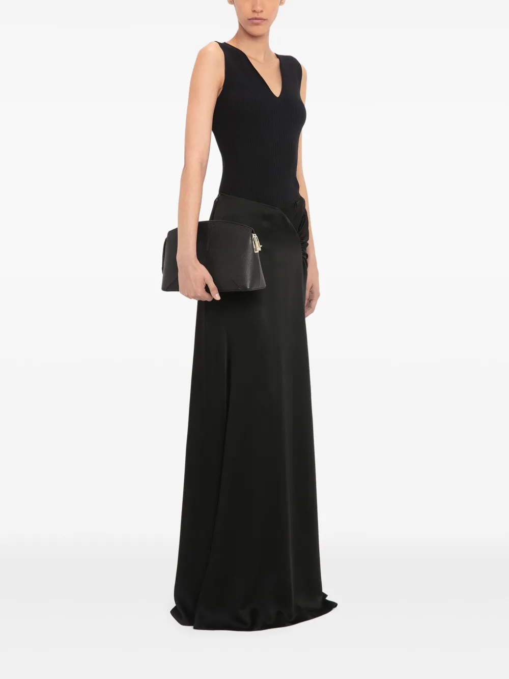 VICTORIA BECKHAM PANELLED MAXI SKIRT 