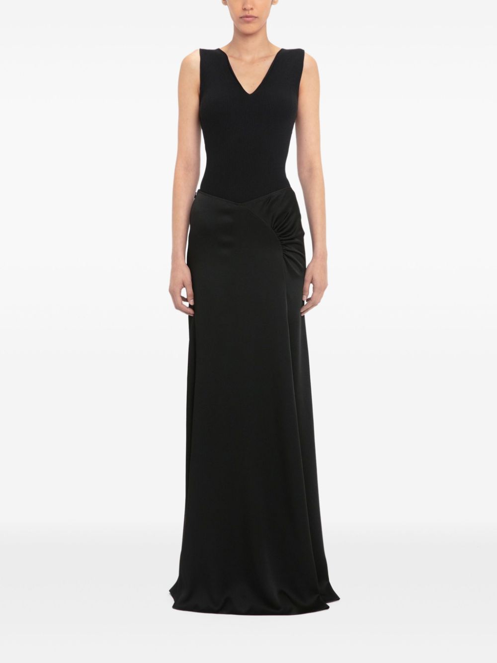 Victoria Beckham Maxi-rok met vlakken - Zwart