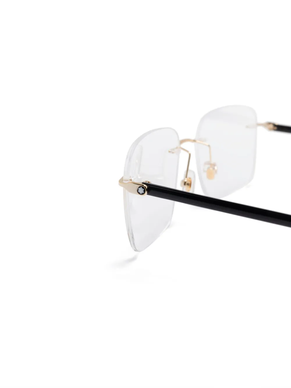Montblanc Bril met rechthoekig montuur Zwart