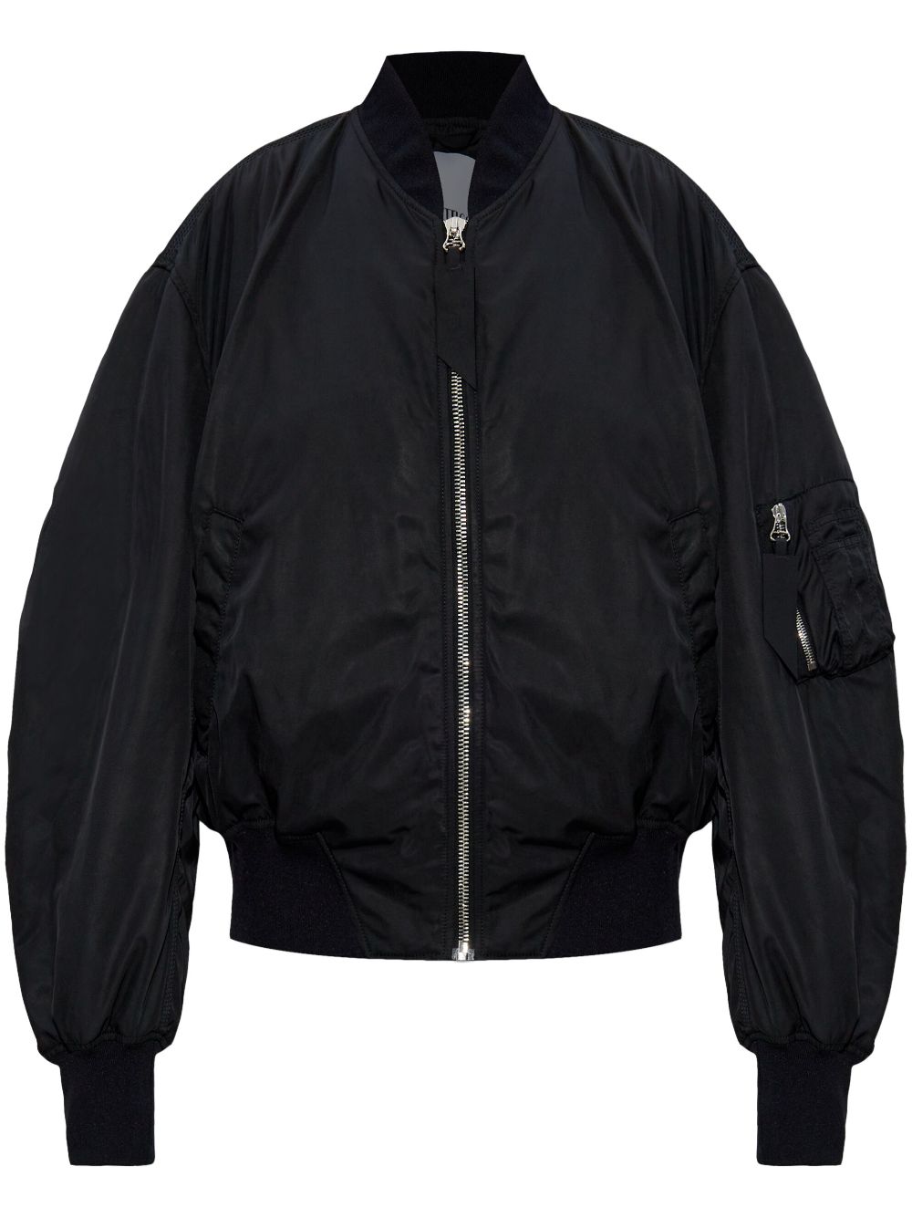 The Attico bishop-sleeves bomber jacket Zwart