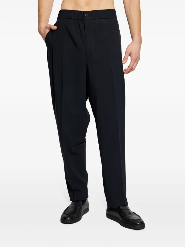 パンツ Giorgio Armani basic trousers Wide-leg silk trousers with rhinestone details | Giorgio Armani