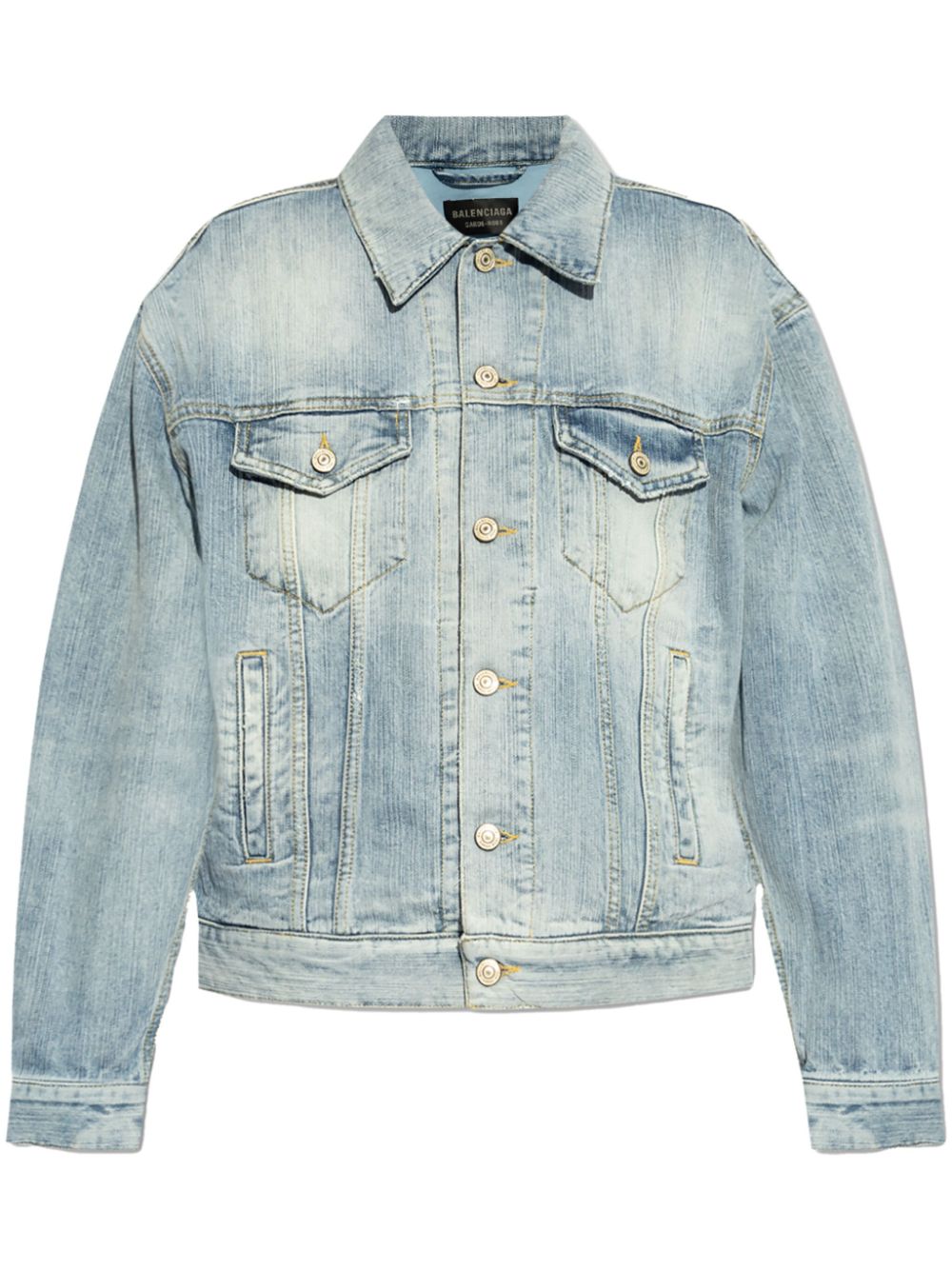 Balenciaga Denim jack Blauw