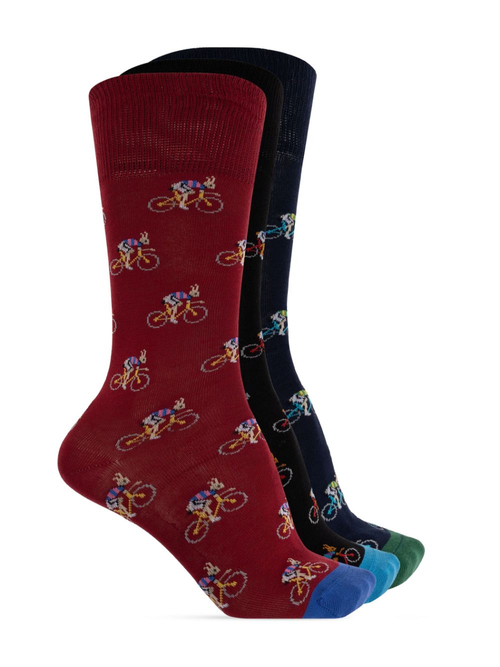 Paul Smith knitted socks (pack of three) - Rood