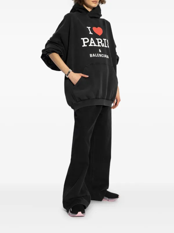 BALENCIAGA ブラック パーカー 男女兼用