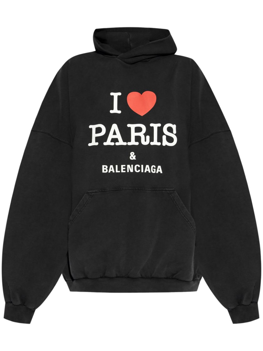 slogan-print hoodie