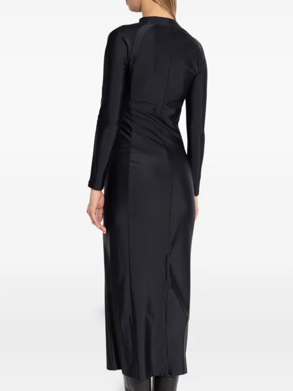 Alexander Wang logo-print Midi Dress | Black | FARFETCH
