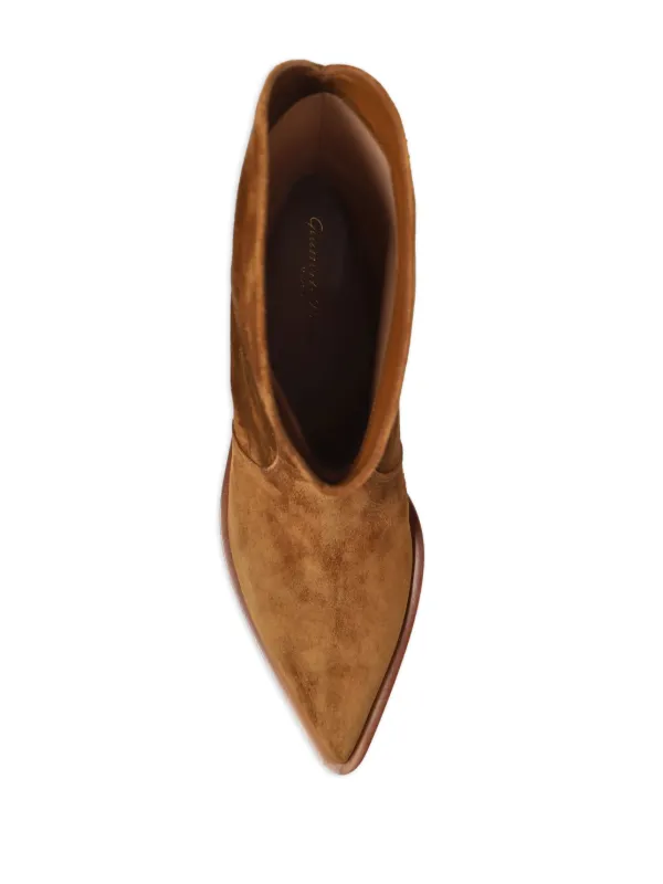 Gianvito Rossi Suede Western Boots | Brown | FARFETCH