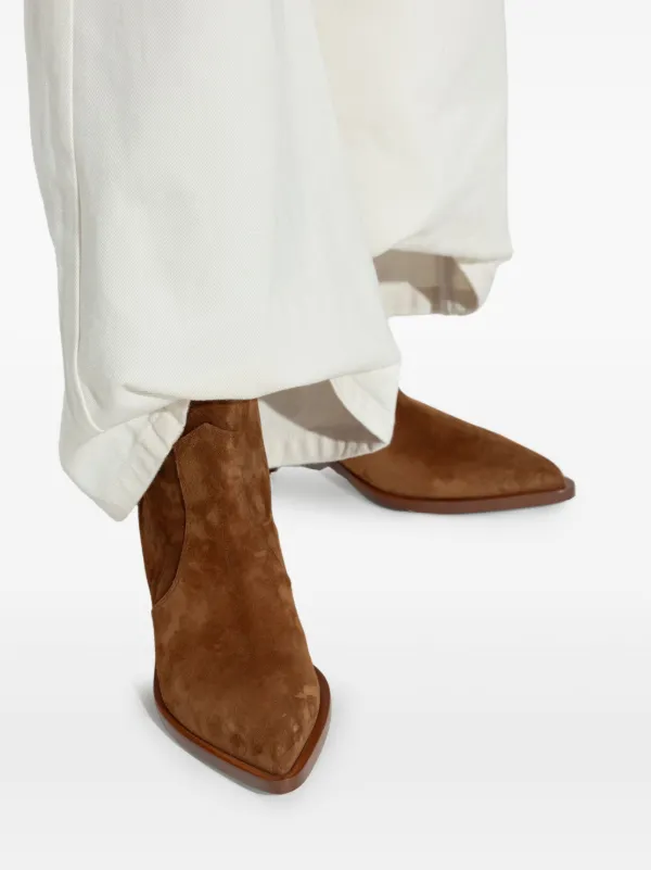 VIP【関税送料無料】希少 Gianvito Rossi Suede Leather Boots GIANVITO ROSSI Ribbon 85 buckled suede knee boots | NET-A-PORTER