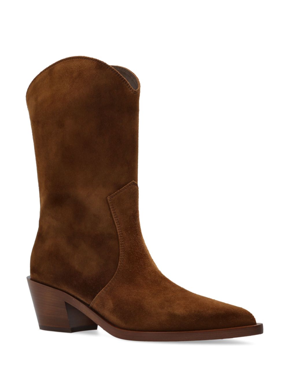 Gianvito Rossi Suède cowboylaarzen Bruin