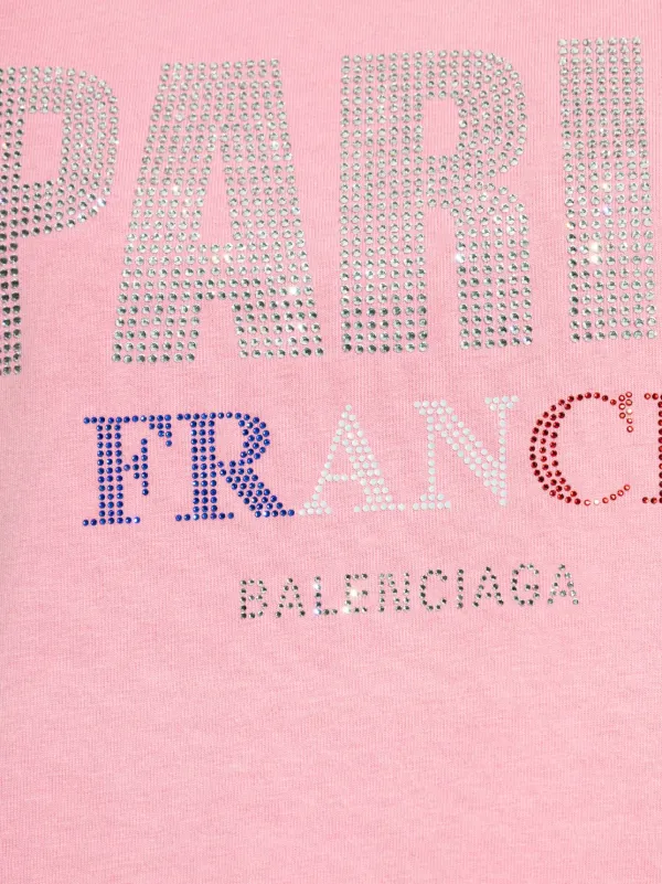 Balenciaga logo-studded T-shirt | Pink | FARFETCH