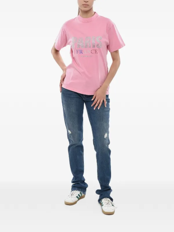 Balenciaga ロゴ Tシャツ | ピンク | FARFETCH JP
