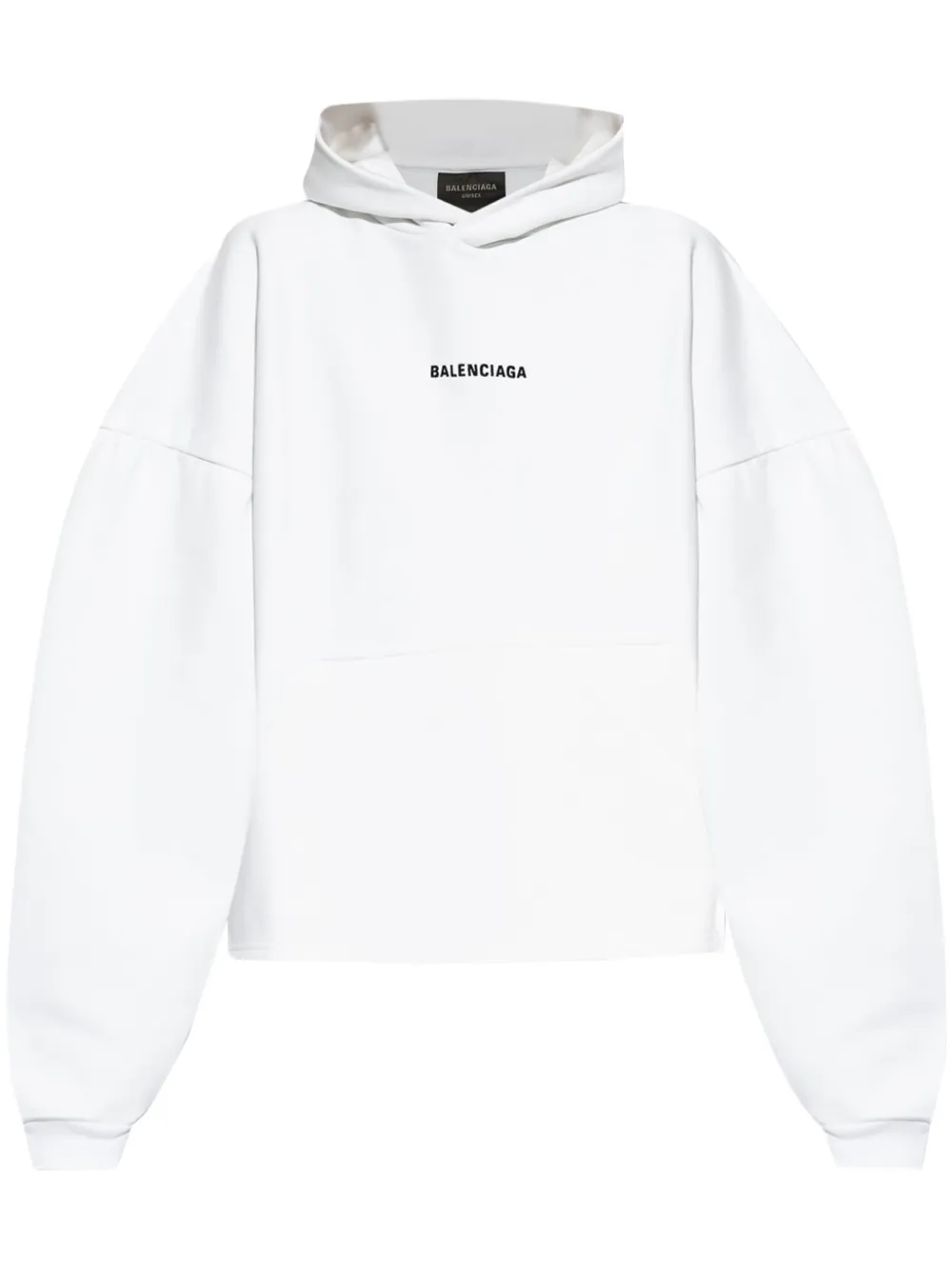 Balenciaga logo embroidered Hoodie White FARFETCH