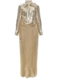 Self-Portrait Lurex maxi dress - Gold