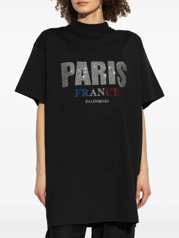Balenciaga logo-studded T-shirt | Black | FARFETCH
