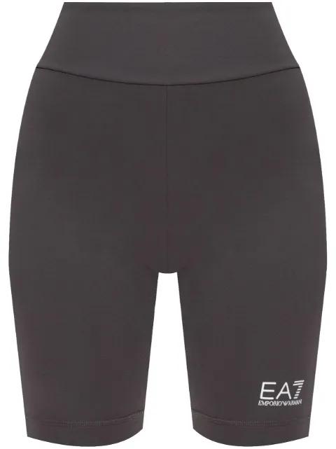 Ea7 Emporio Armani logo-print cycling shorts