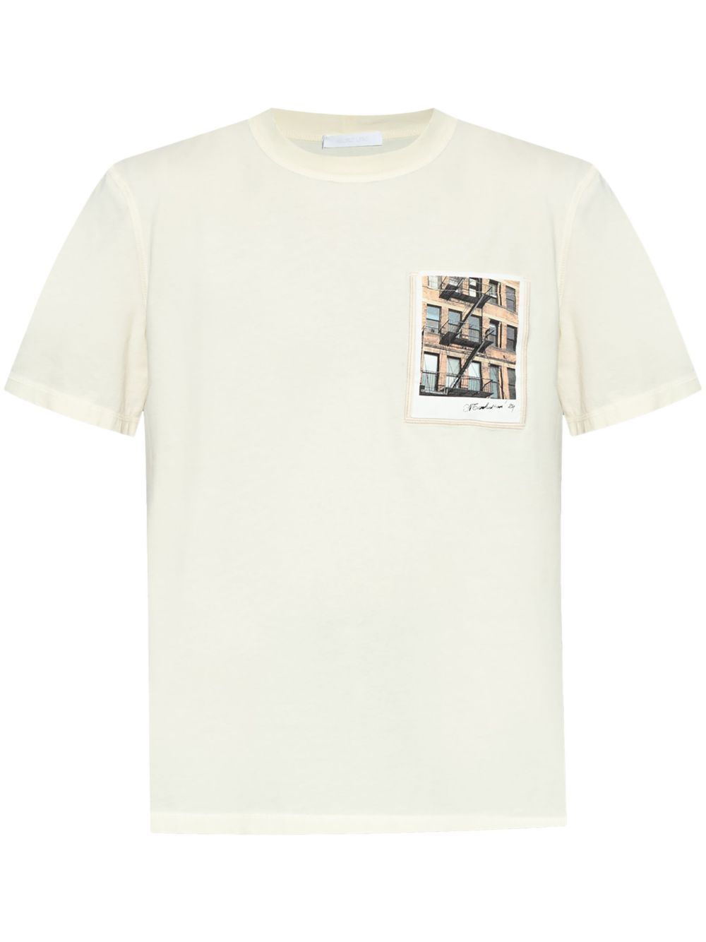 Helmut Lang Ansichtkaart T-shirt Wit