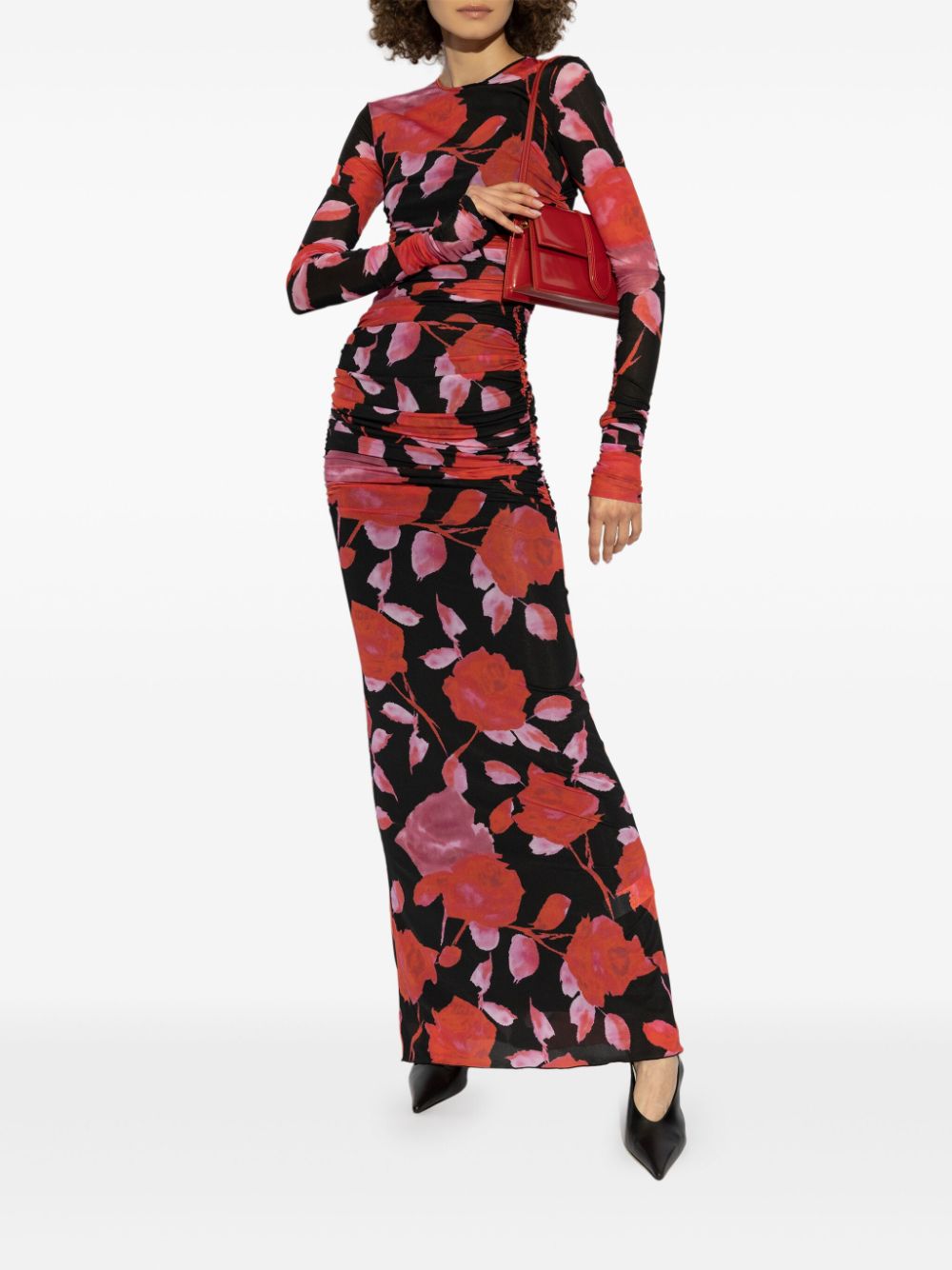 Blumarine floral-print maxi dress - Rood