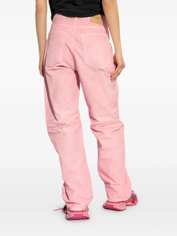 ［BALENCIAGA］バレンシアガ Wide-Leg Baby Pink Jeans Balenciaga wide-leg Jeans | Pink | FARFETCH