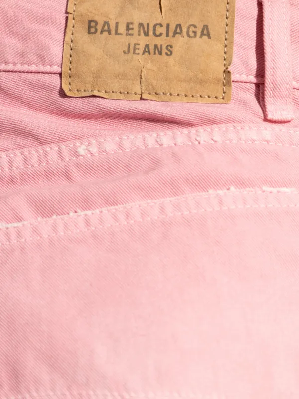 関税込【BALENCIAGA】Wide-Leg Baby Pink Jeans Balenciaga wide-leg Jeans | Pink | FARFETCH