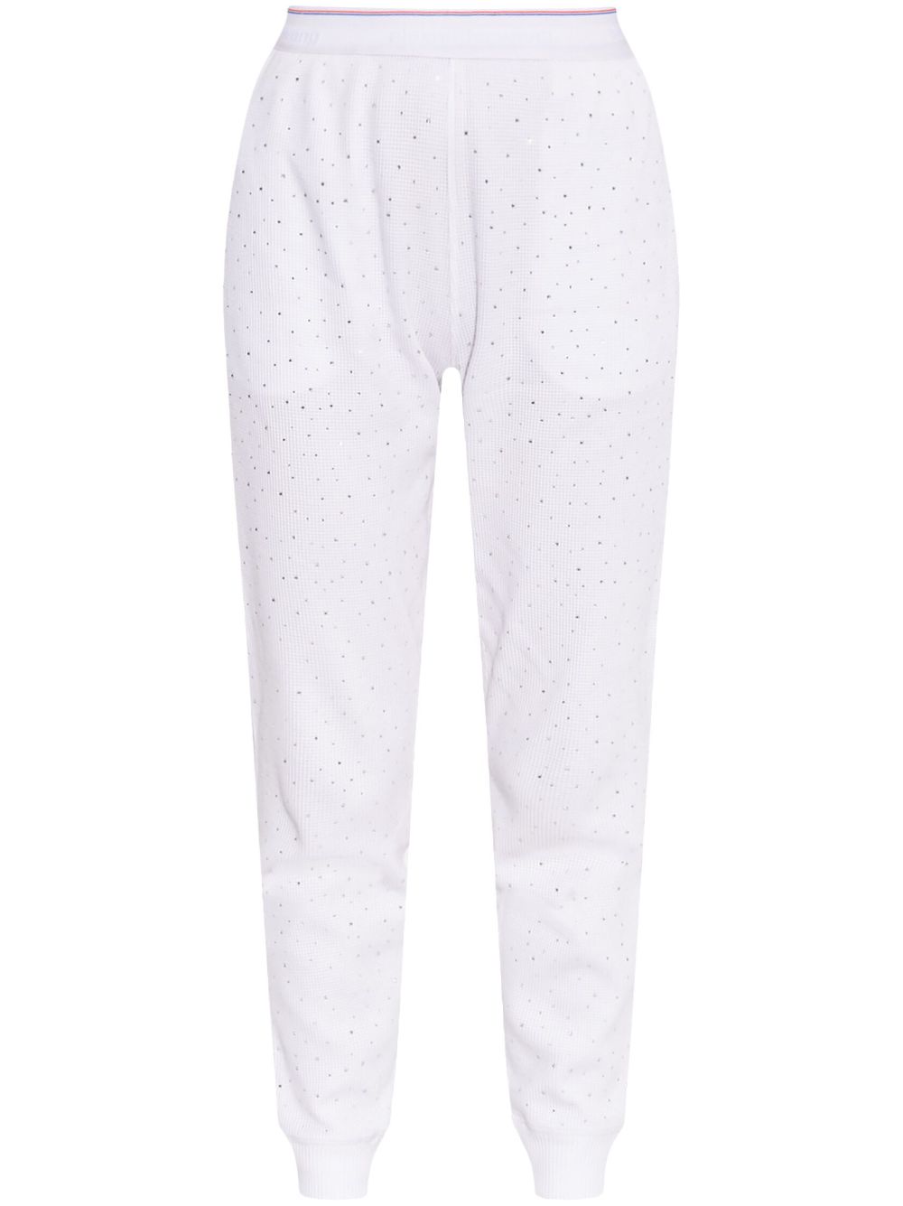 crystal-embellished track pants