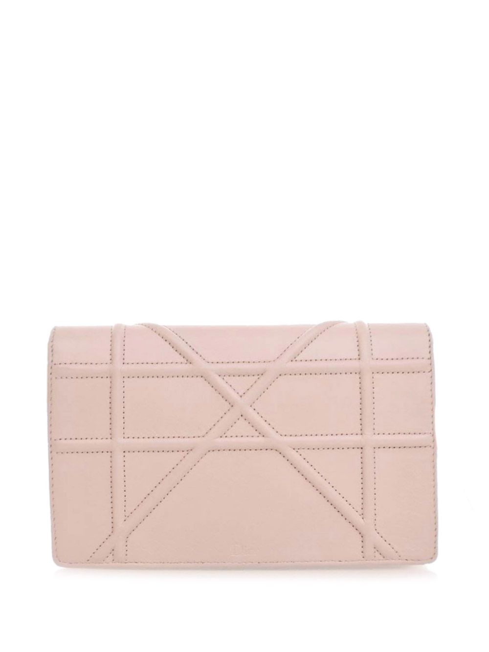 Christian Dior Pre-Owned 2017 Grained Calfskin Diorama Wallet on Chain crossbody bag - Pink