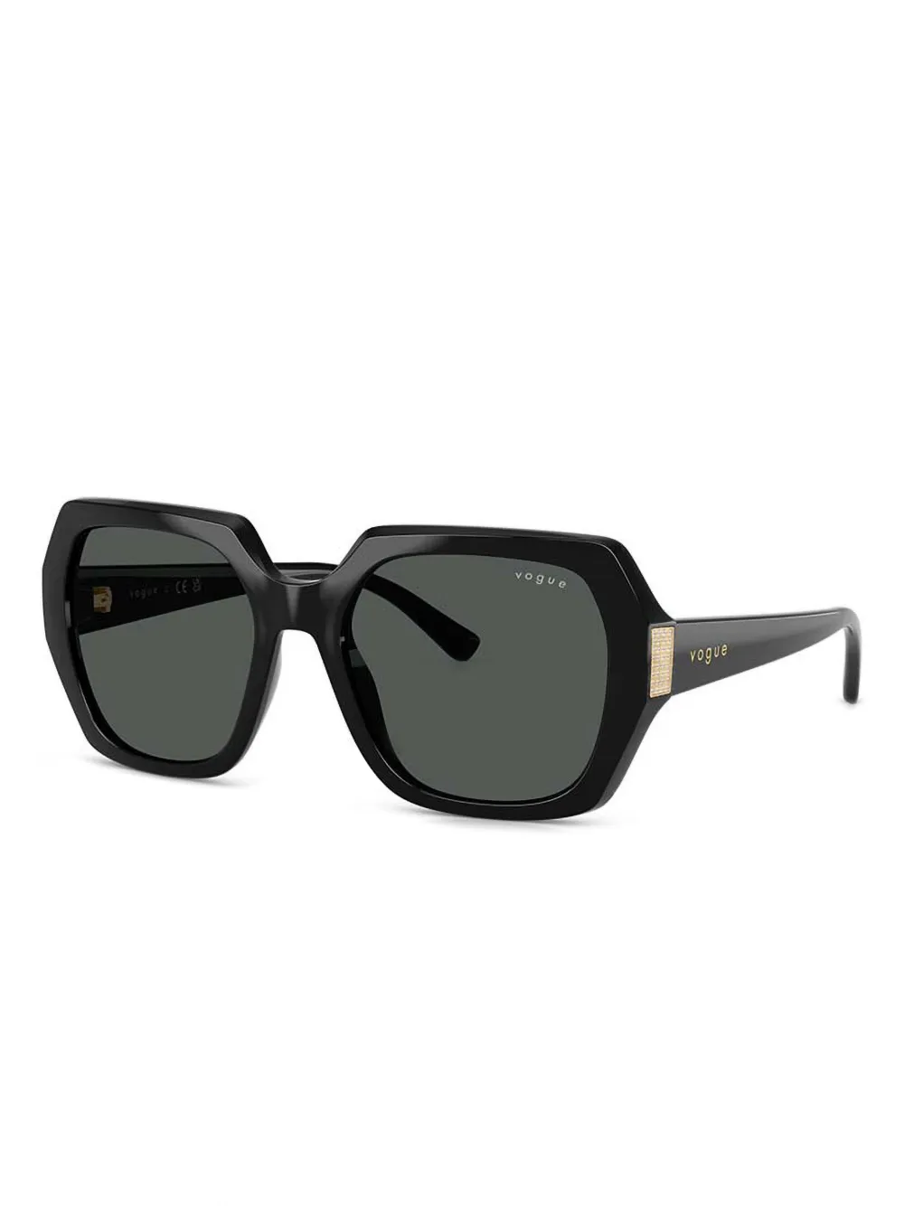 Vogue Eyewear geometric logo sunglasses - Zwart
