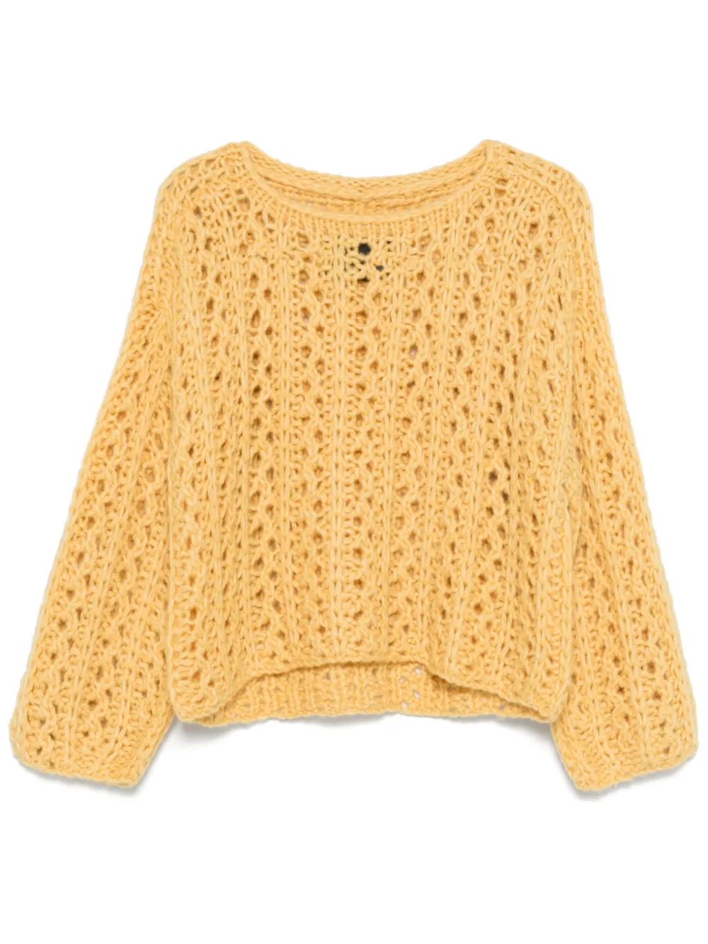 chunky-knit sweater