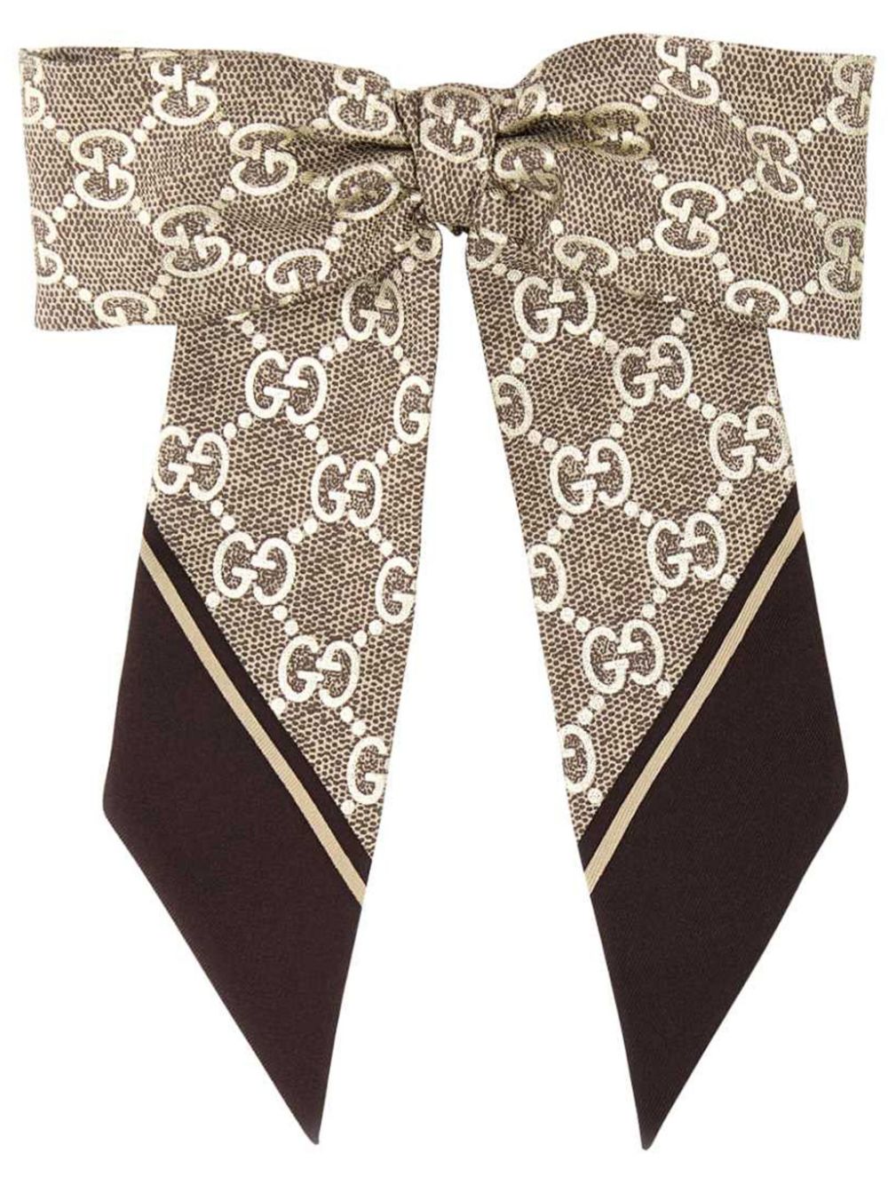 Gucci GG-jacquard scrunchie - Brown