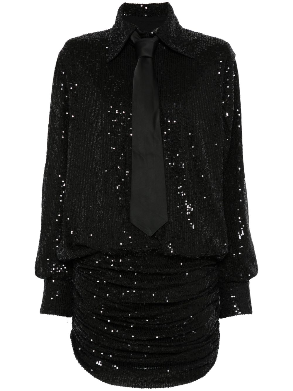 Ana Radu sequin-embellished mini dress – Black