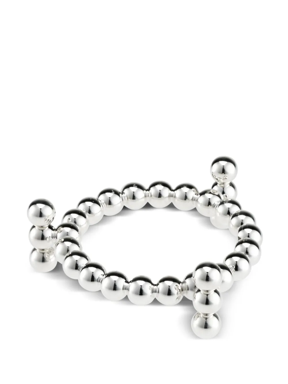Christofle Silver-plated Perles Candle Jewel In Silver