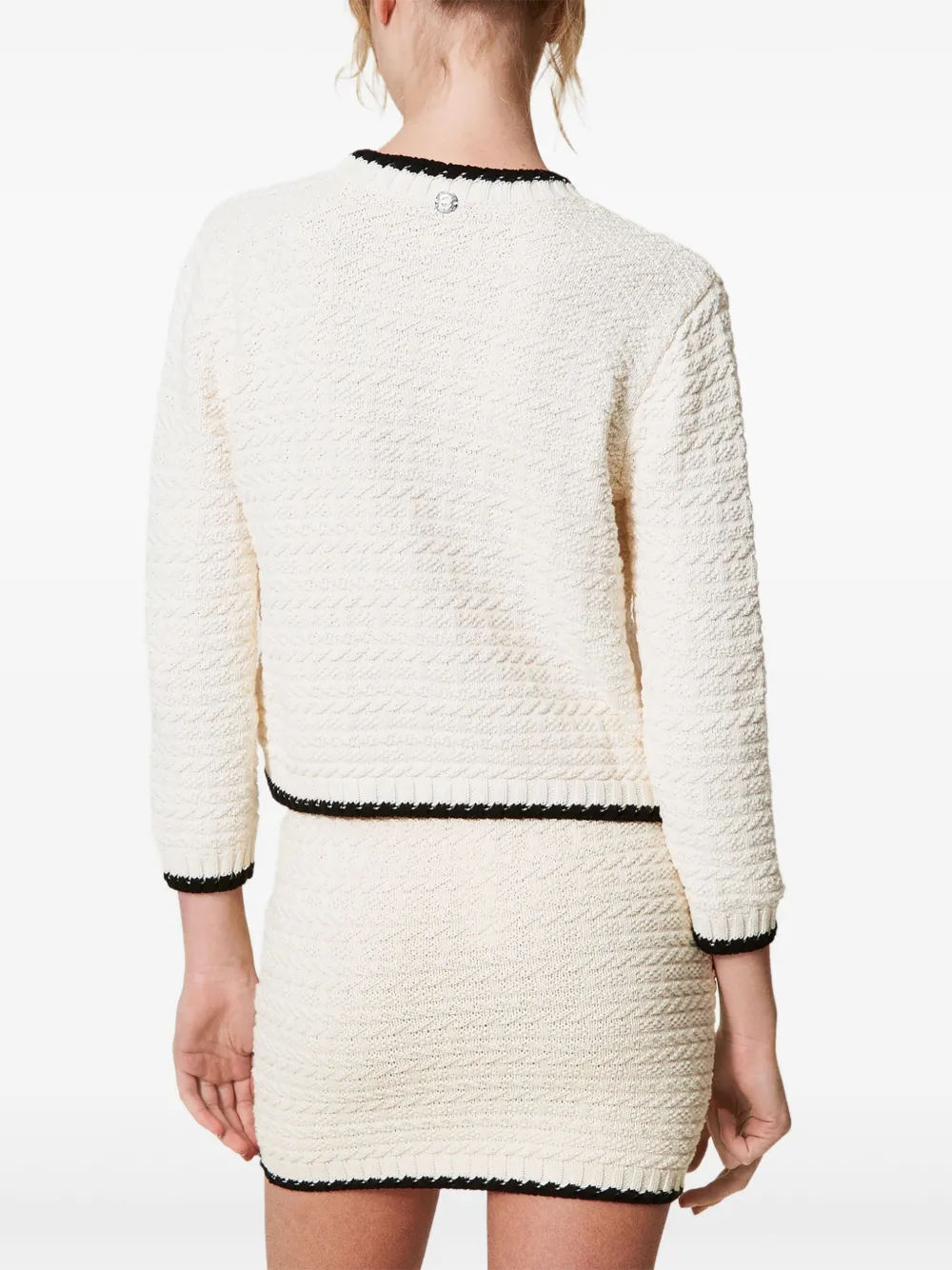 TWINSET Gebreide jack met jacquard Wit