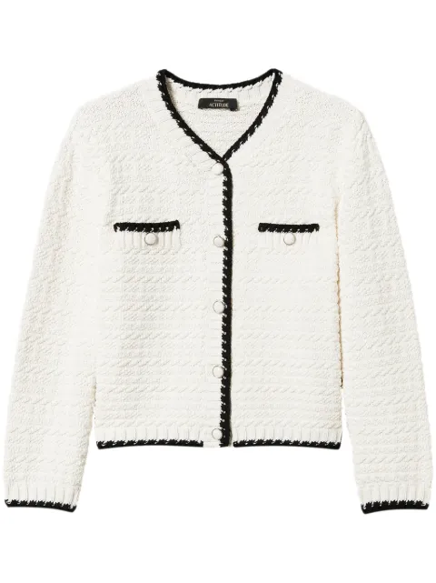 TWINSET chamarra tejida en jacquard