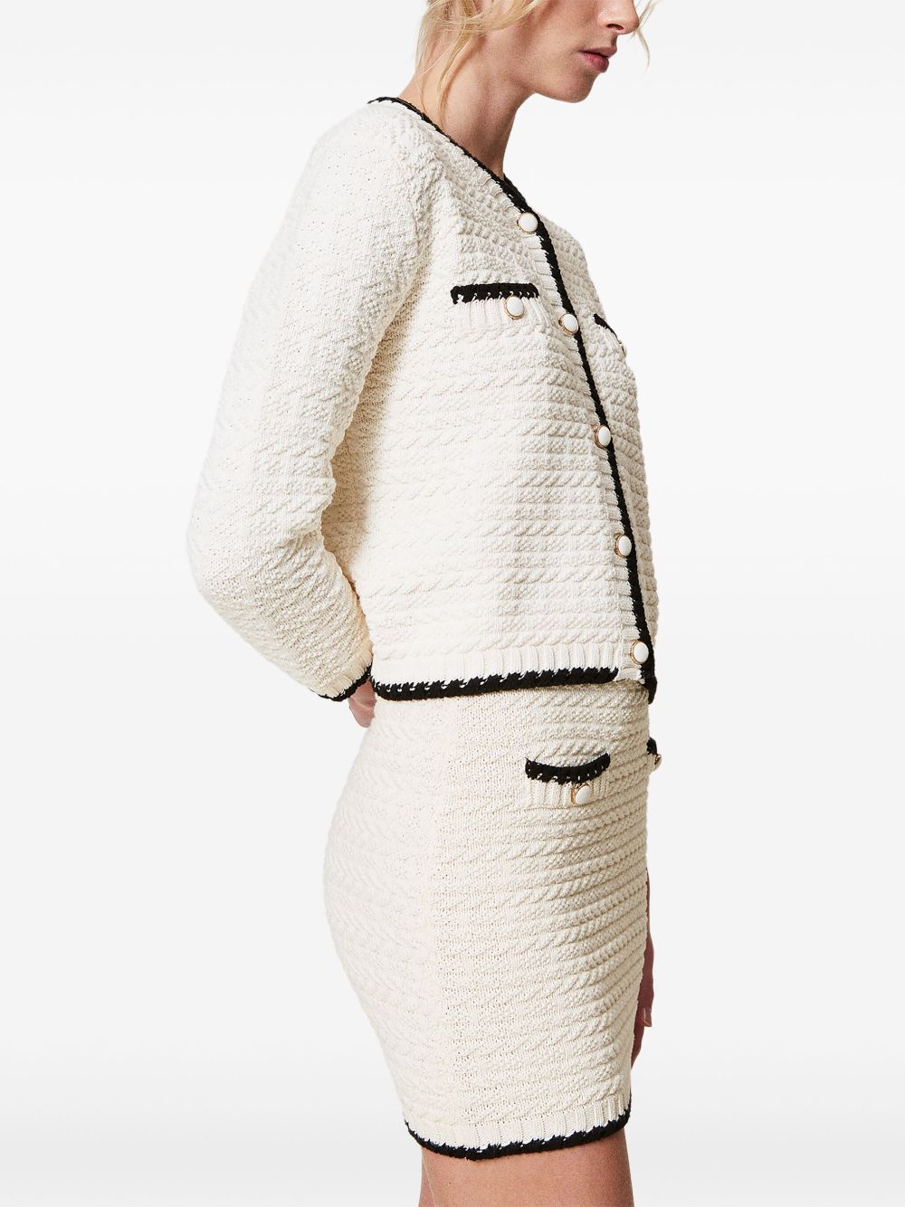 TWINSET jacquard knit jacket - White