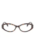 Michael Kors Corvara oval-frame glasses - Brown