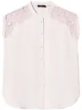 TWINSET embroidered twill shirt - Pink