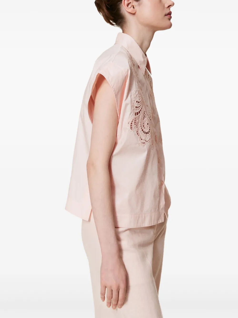 TWINSET Popeline overhemd Roze
