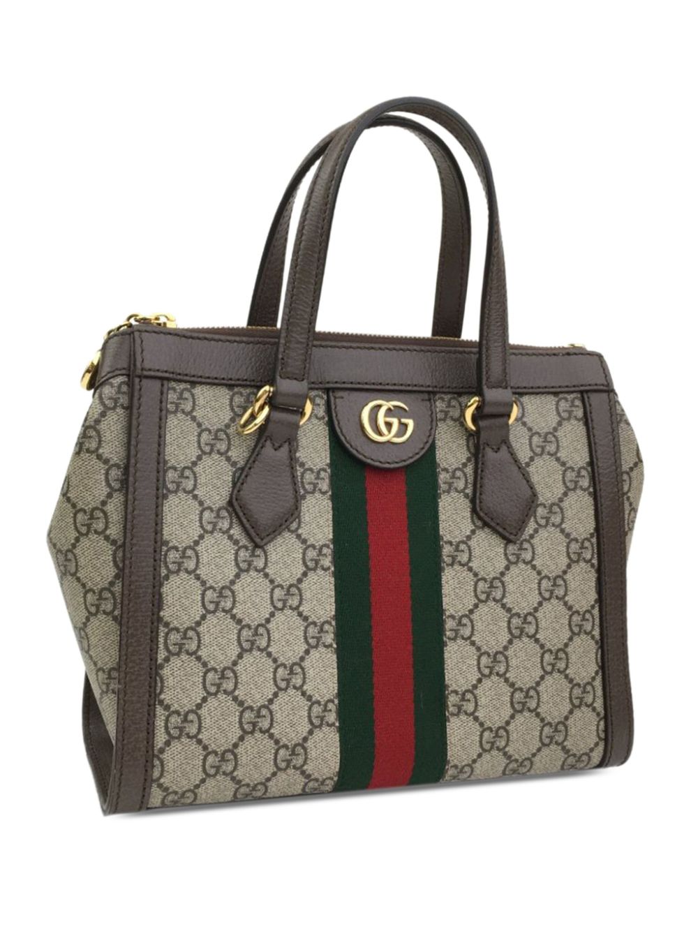 Gucci Pre-Owned 2016-2024 Small GG Supreme Ophidia satchel - Bruin