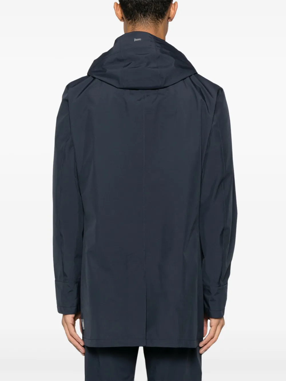 Herno Regenjas met capuchon Blauw