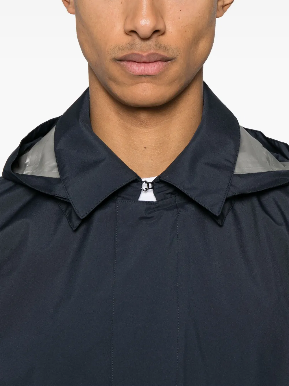 Herno Regenjas met capuchon Blauw
