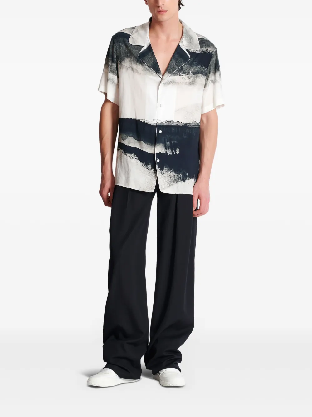 Balmain Overhemd met Moon-print - Wit